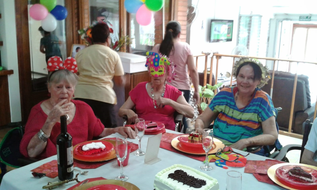 Seniors enjoying social activities at a skilled nursing facility in Costa Rica